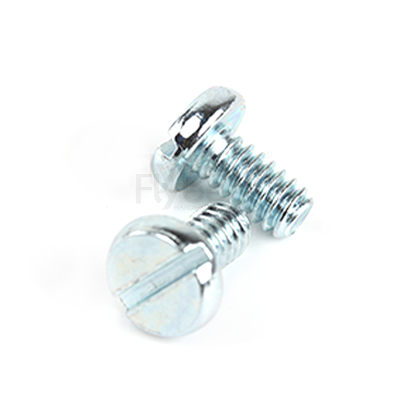 碳钢美制2级环保蓝白锌开槽盘头螺钉ASMEB18.6.3